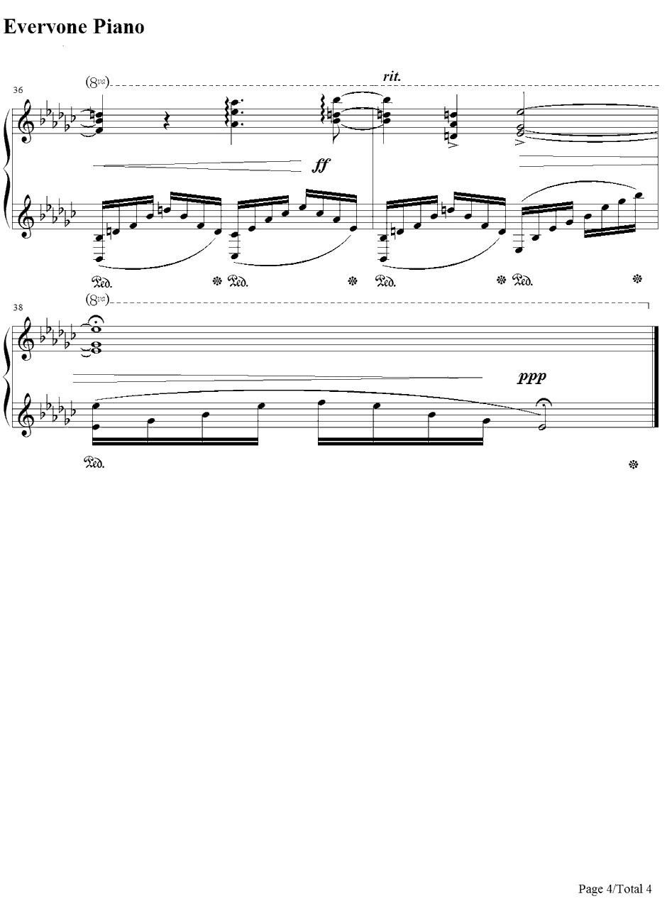 ミルクティー钢琴谱-月光妖怪BGM4