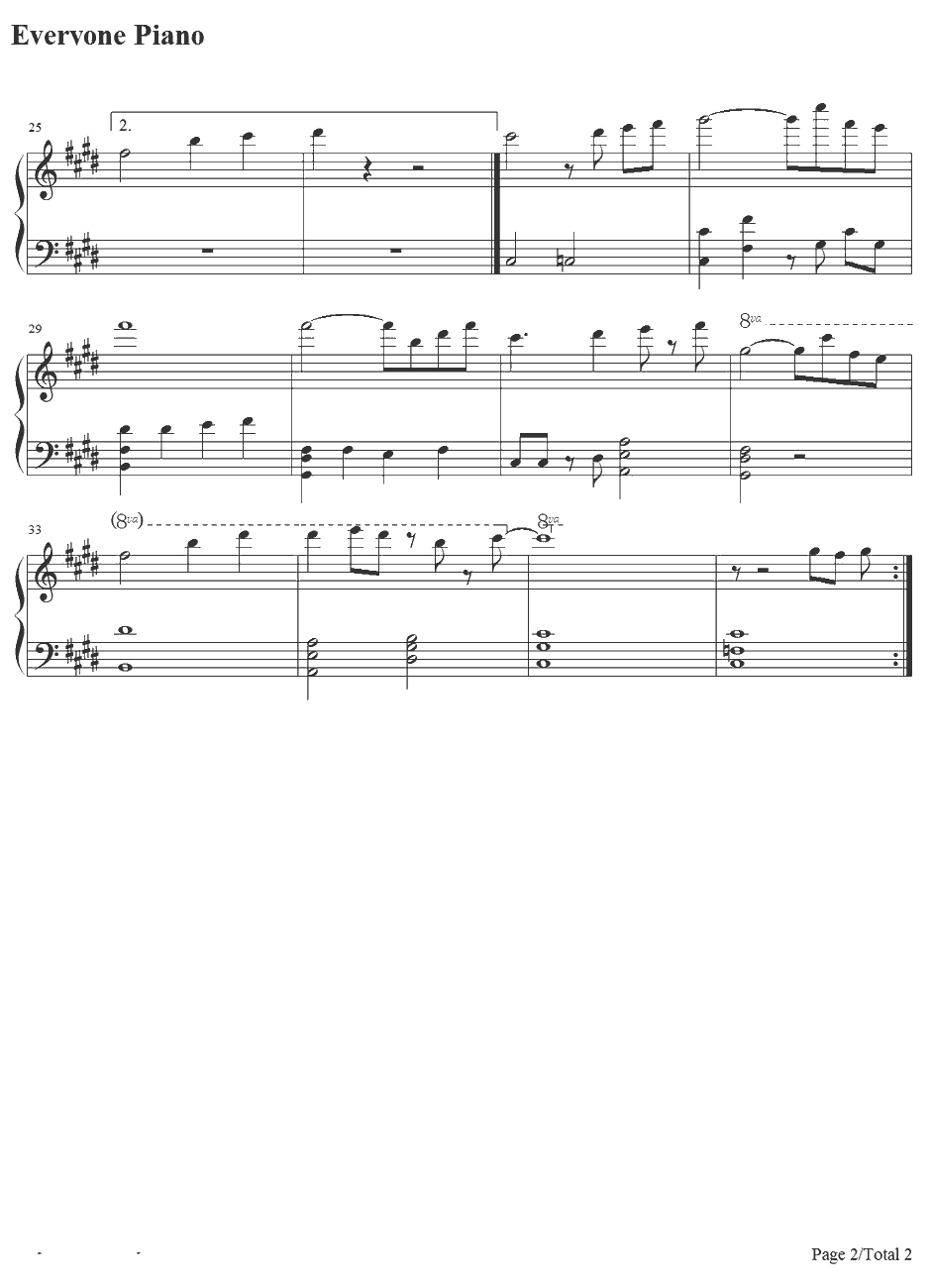 Way of Life钢琴谱-小寺可南子-零之轨迹主題歌2