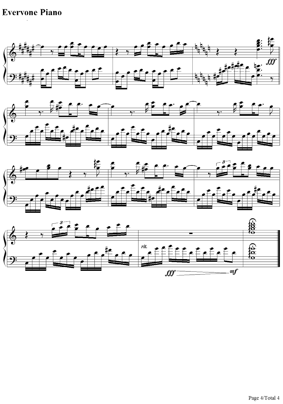 Hello Goodbye&Hello钢琴谱-熊木杏里-追逐繁星的孩子主题曲4