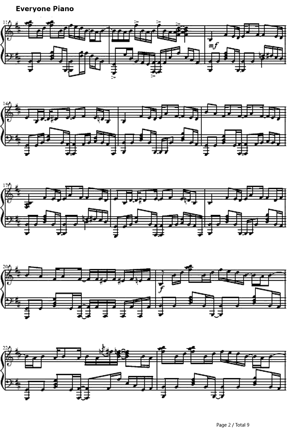 夜咄ディセイブ钢琴谱-自然の敵P2