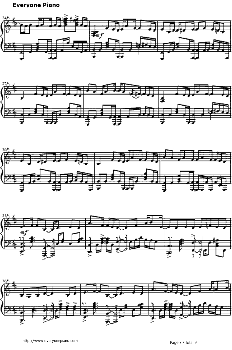 夜咄ディセイブ钢琴谱-自然の敵P3