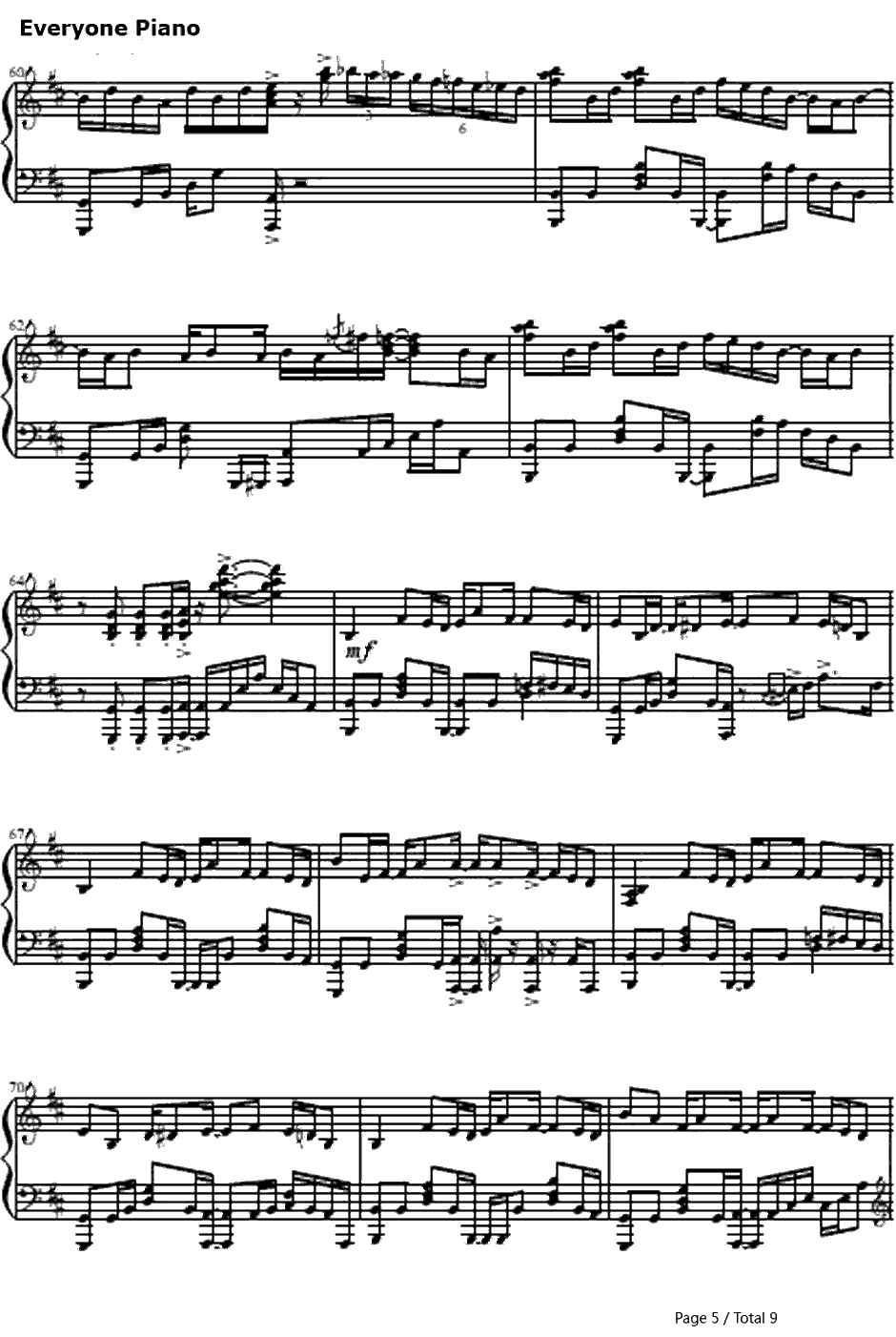 夜咄ディセイブ钢琴谱-自然の敵P5