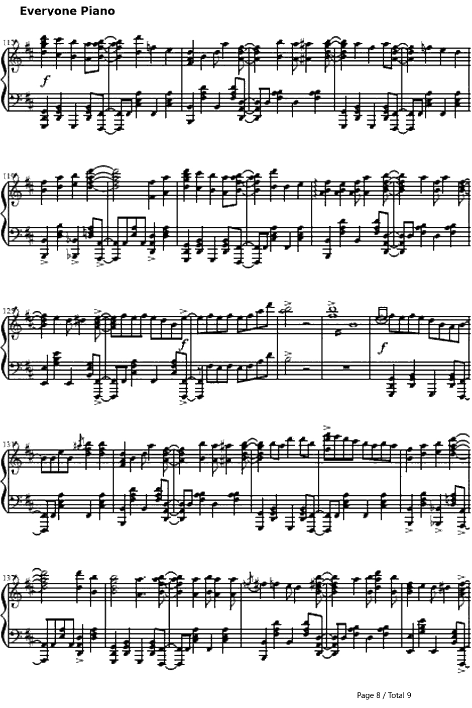 夜咄ディセイブ钢琴谱-自然の敵P8