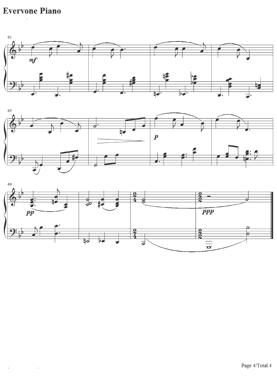 Si Deus Me Relinquit钢琴谱-岩崎琢-黑执事插曲4