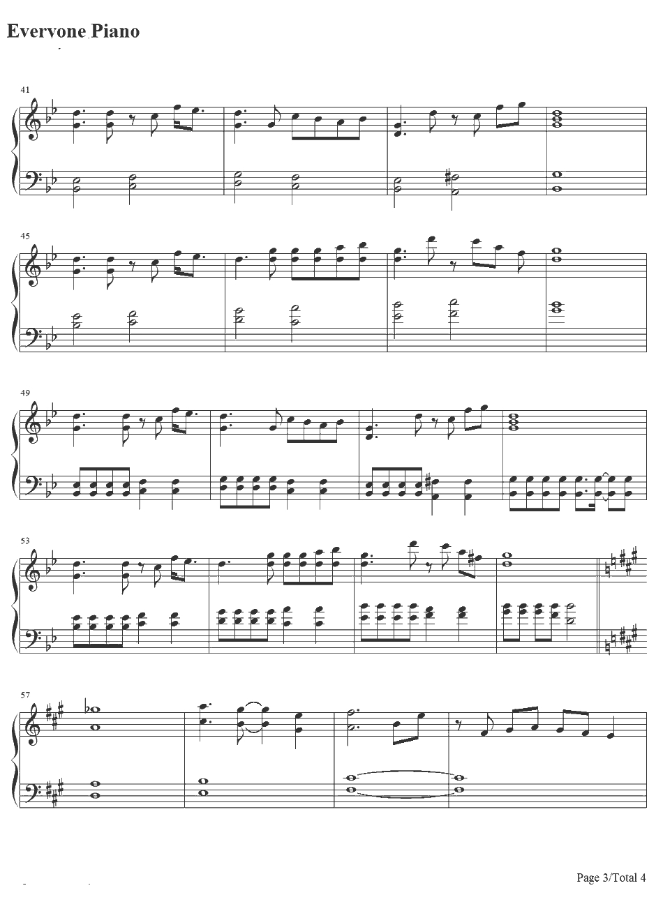 二色莲花蝶～RedandWhite钢琴谱-ZUN-秋霜玉BGM3