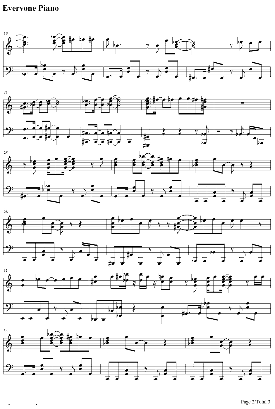 微笑みの爆弾钢琴谱-马渡松子-幽游白书OP2