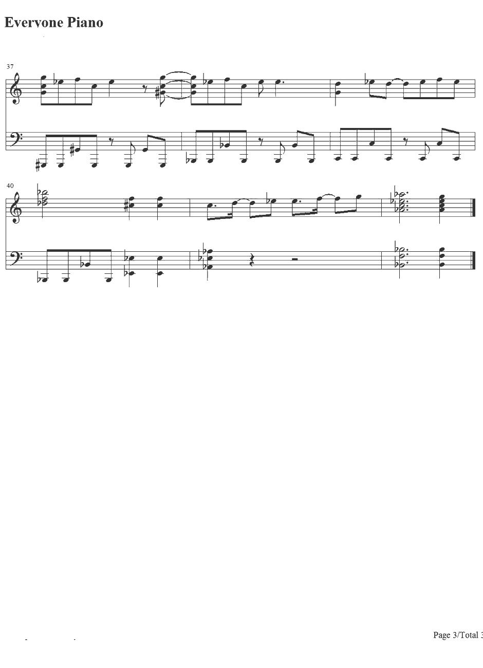 微笑みの爆弾钢琴谱-马渡松子-幽游白书OP3