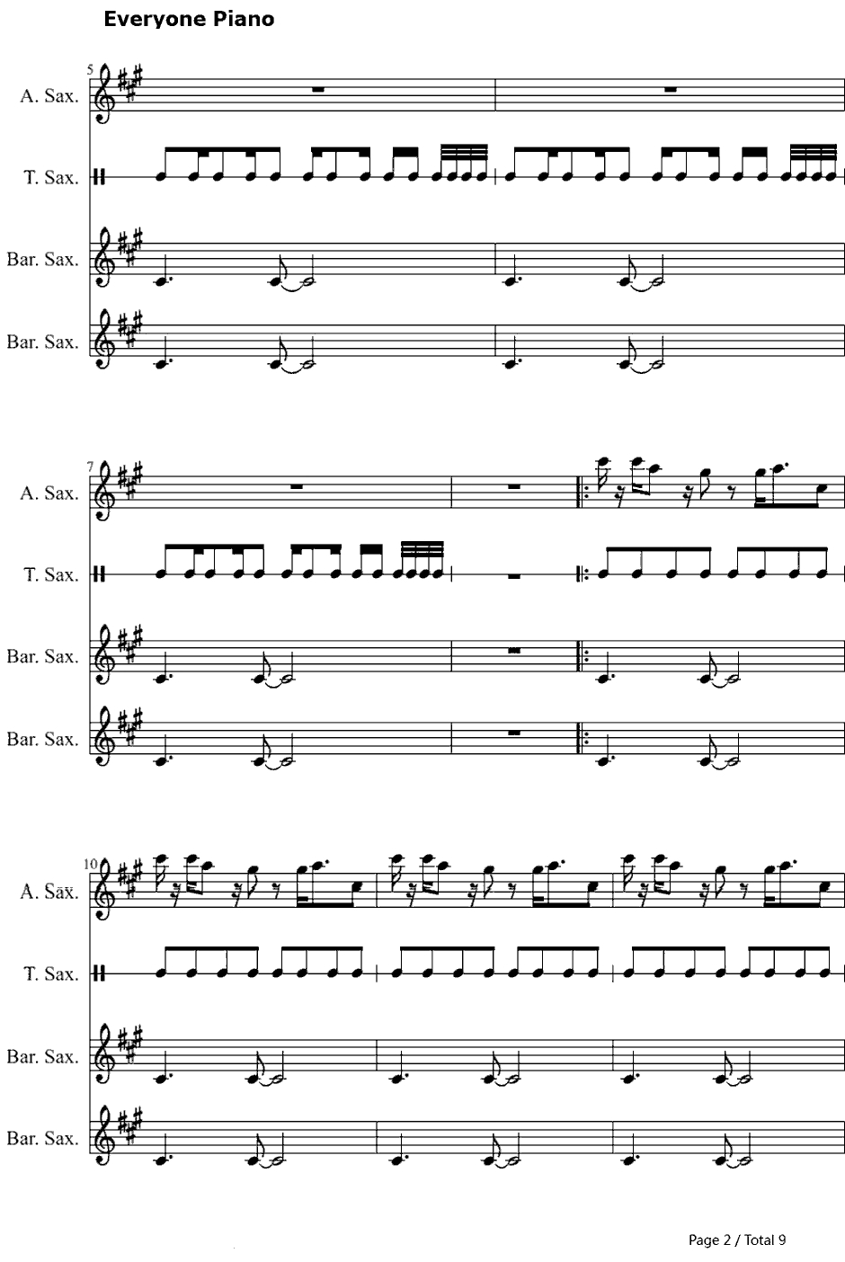 Turn Down for What钢琴谱-DJSnake&LilJon2