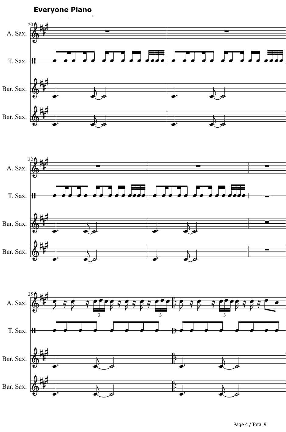 Turn Down for What钢琴谱-DJSnake&LilJon4