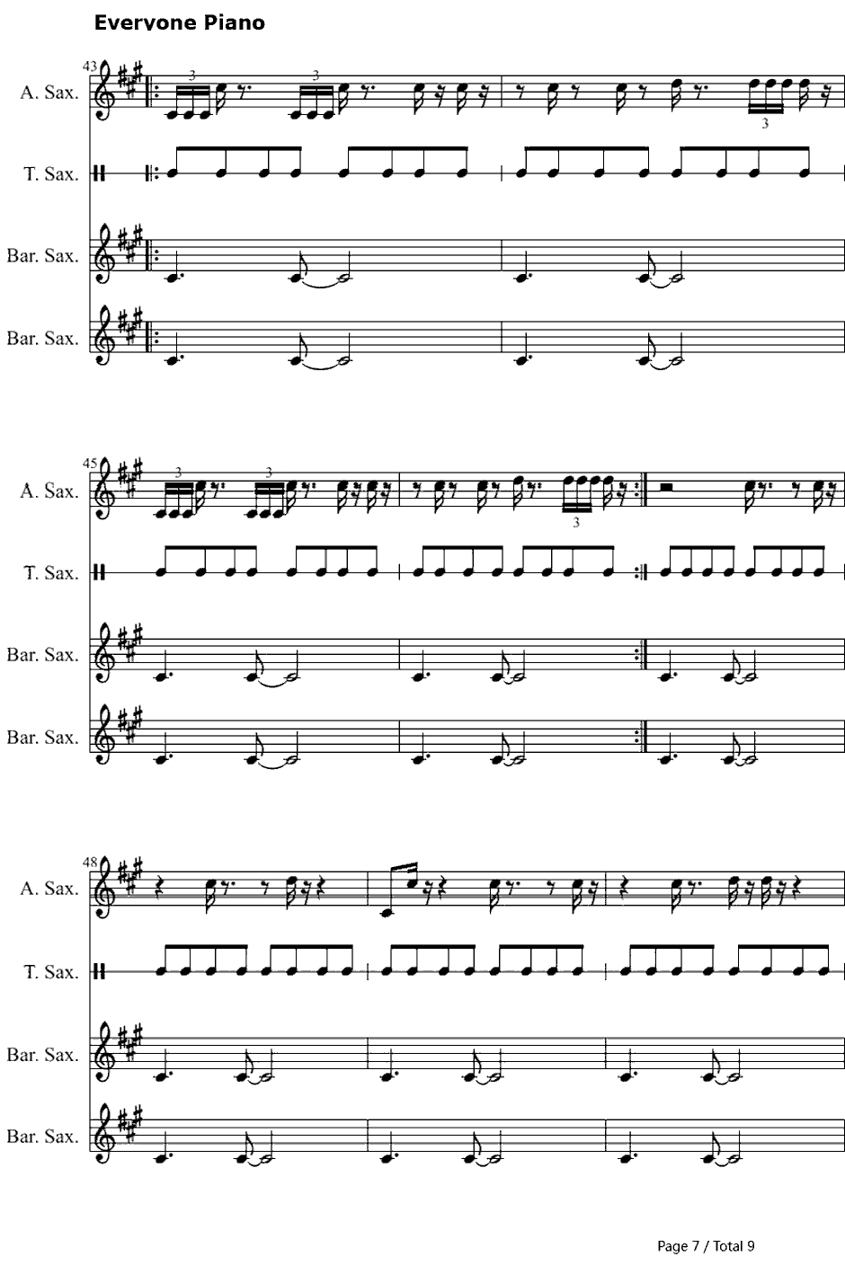 Turn Down for What钢琴谱-DJSnake&LilJon7