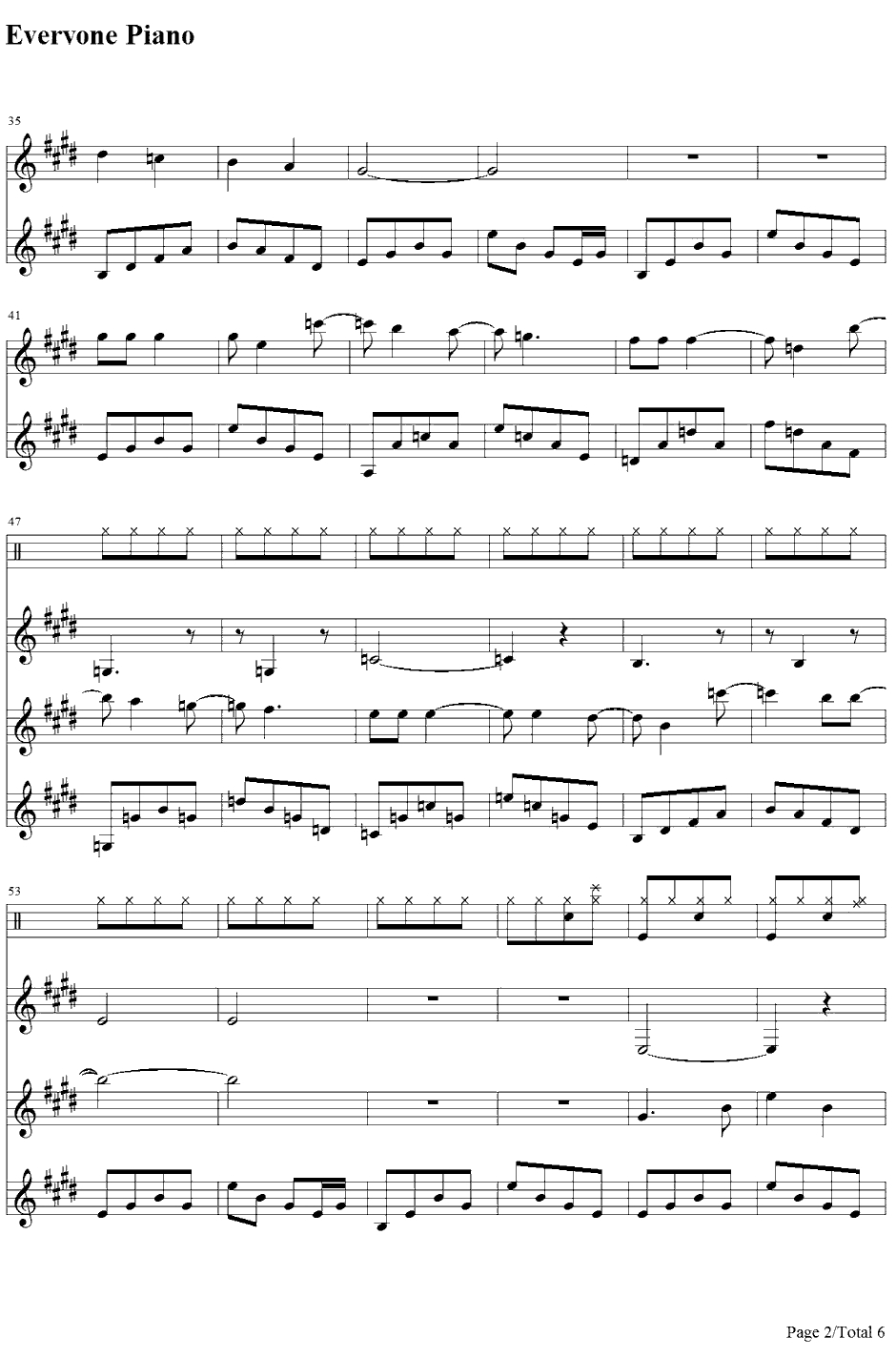 Unintended钢琴谱-Muse2