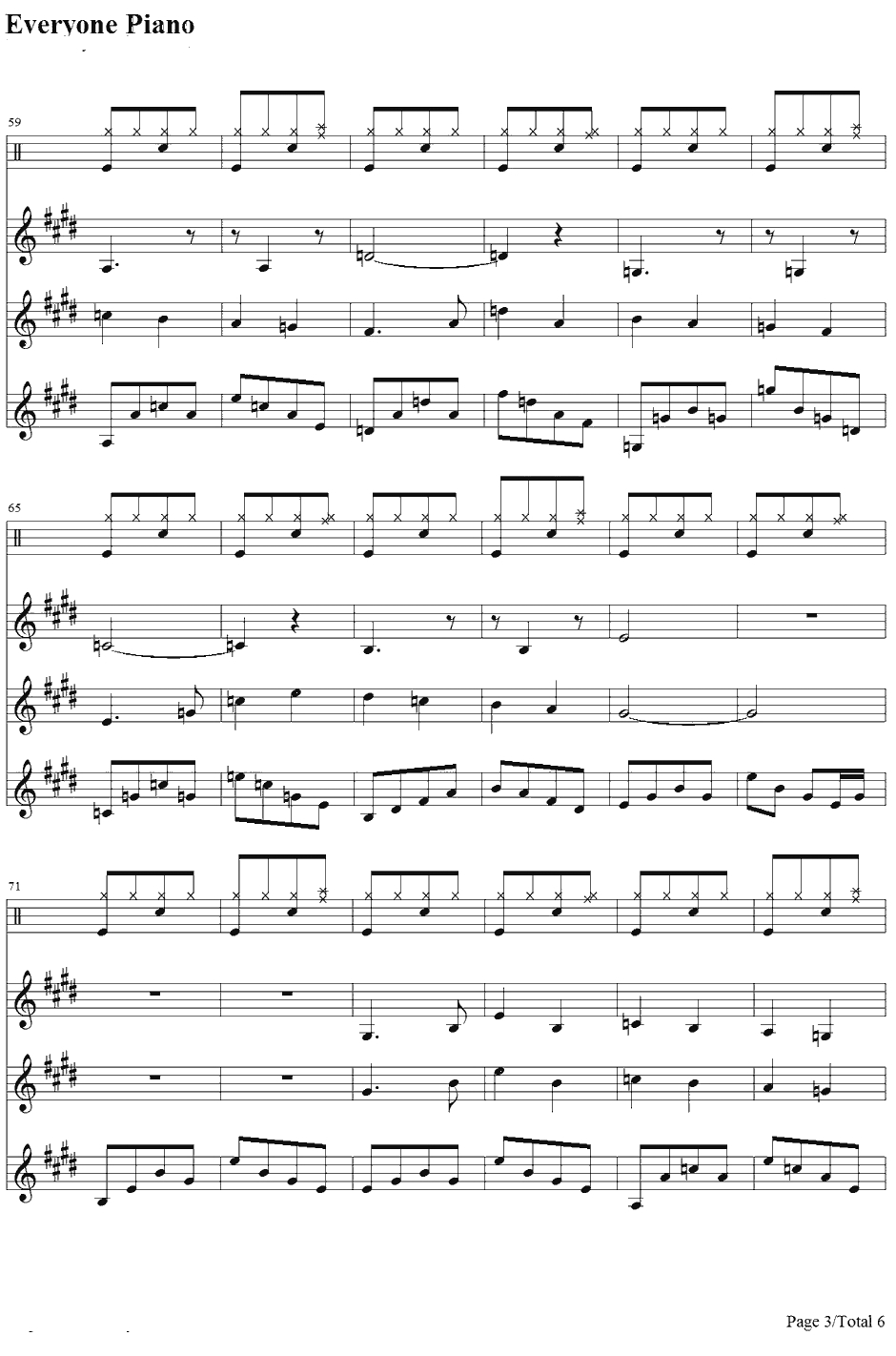 Unintended钢琴谱-Muse3