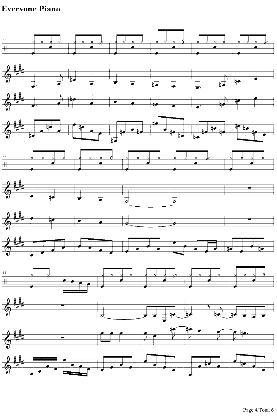 Unintended钢琴谱-Muse4