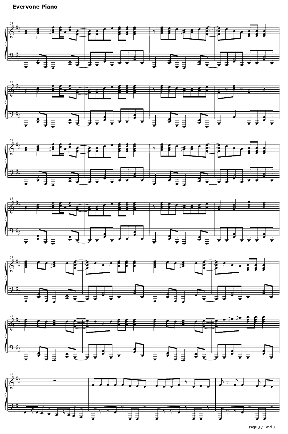 パンダヒーロー钢琴谱-GUMI3