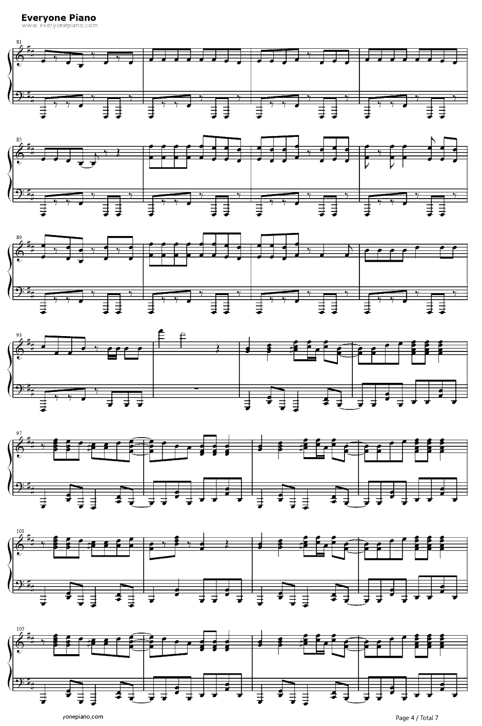 パンダヒーロー钢琴谱-GUMI4