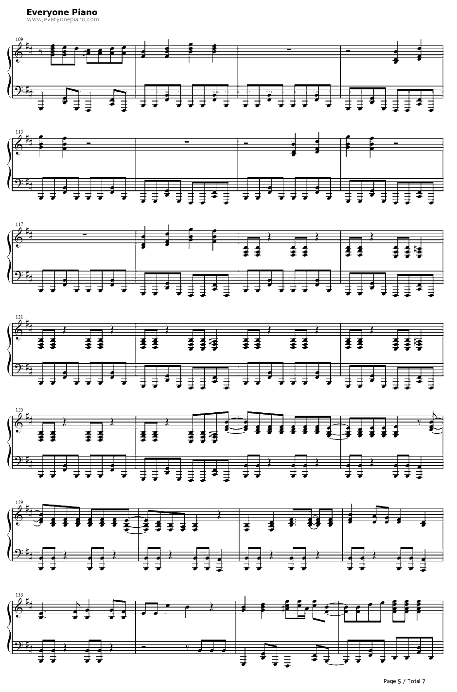 パンダヒーロー钢琴谱-GUMI5