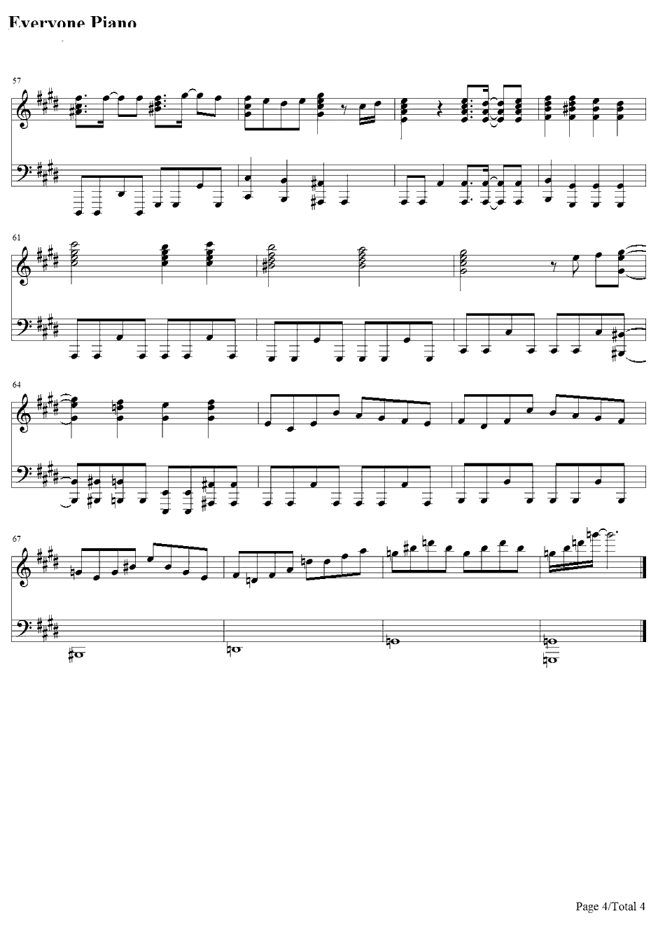 未来への咆哮钢琴谱-JAMProject-Muv4