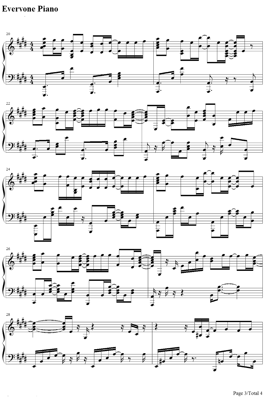 Hello Alone钢琴谱-雪ノ下雪乃（早见沙织）&由比ヶ浜结衣（东山奈央）-我的青春恋爱物语果然有问题ED3