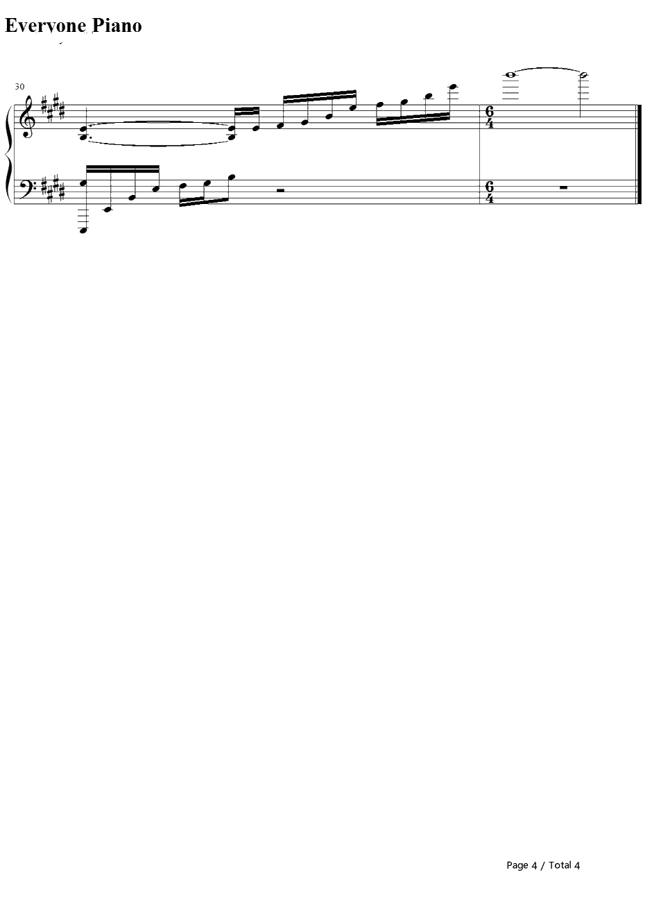 Hello Alone钢琴谱-雪ノ下雪乃（早见沙织）&由比ヶ浜结衣（东山奈央）-我的青春恋爱物语果然有问题ED4