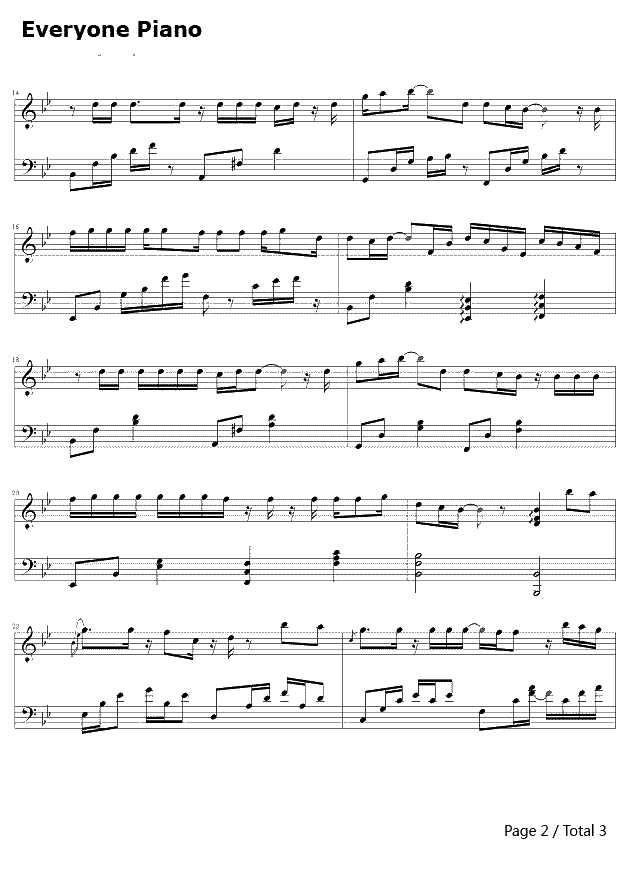 泪的告白钢琴谱-吉田亚纪子-ThankYou2