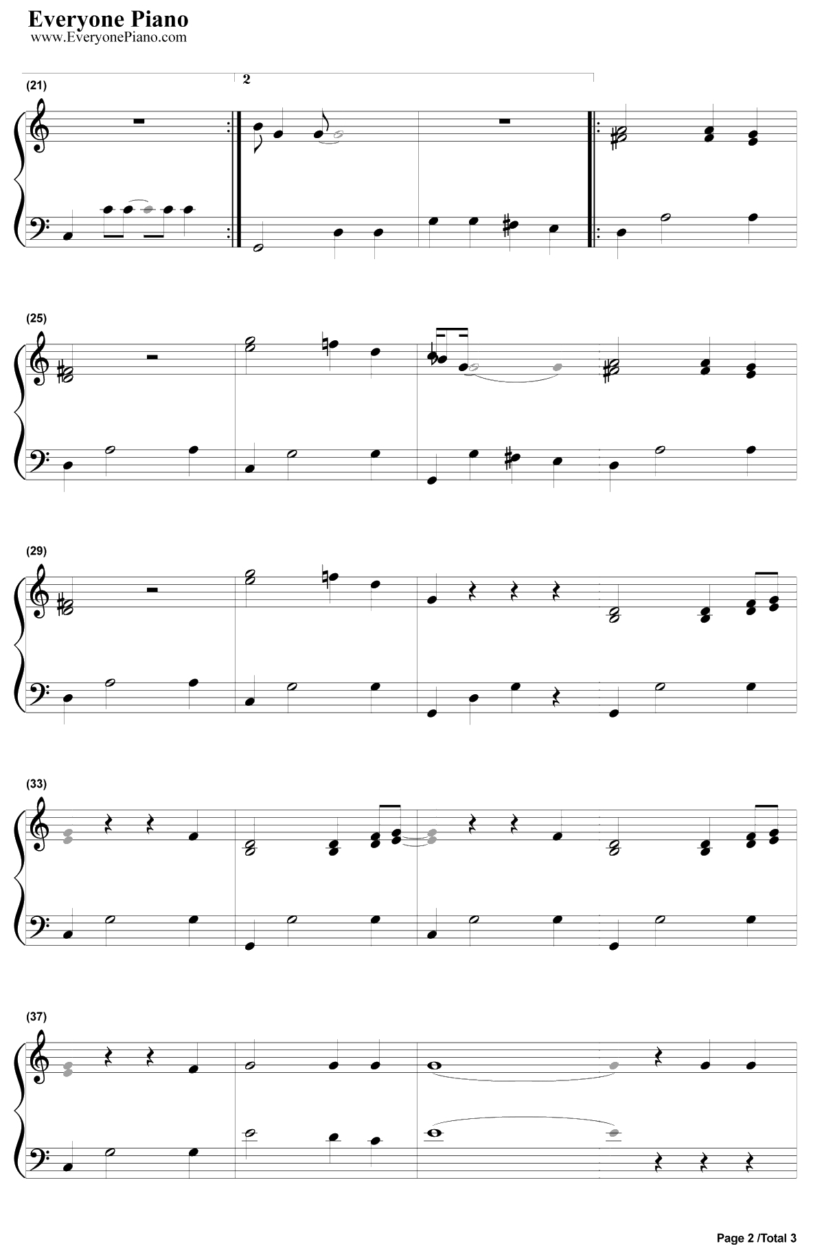 LoveMeDo钢琴谱-TheBeatles2