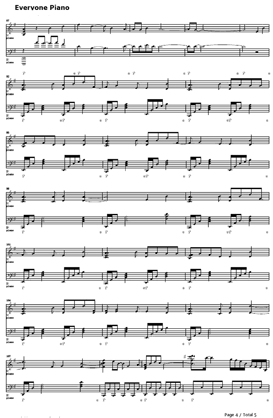 oblivious钢琴谱-Kalafina-空之境界ED14