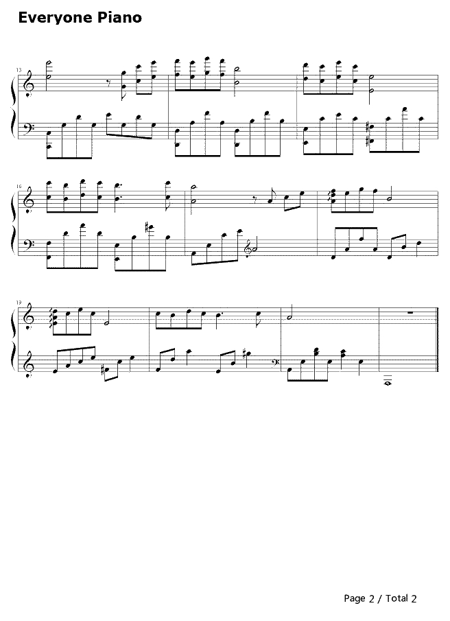 小雨立可白（之二）钢琴谱-周杰伦2