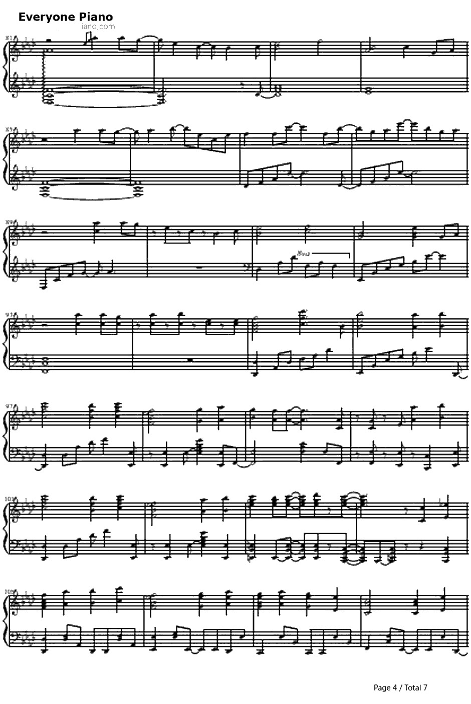 アマツキツネ钢琴谱-镜音リンAppend4