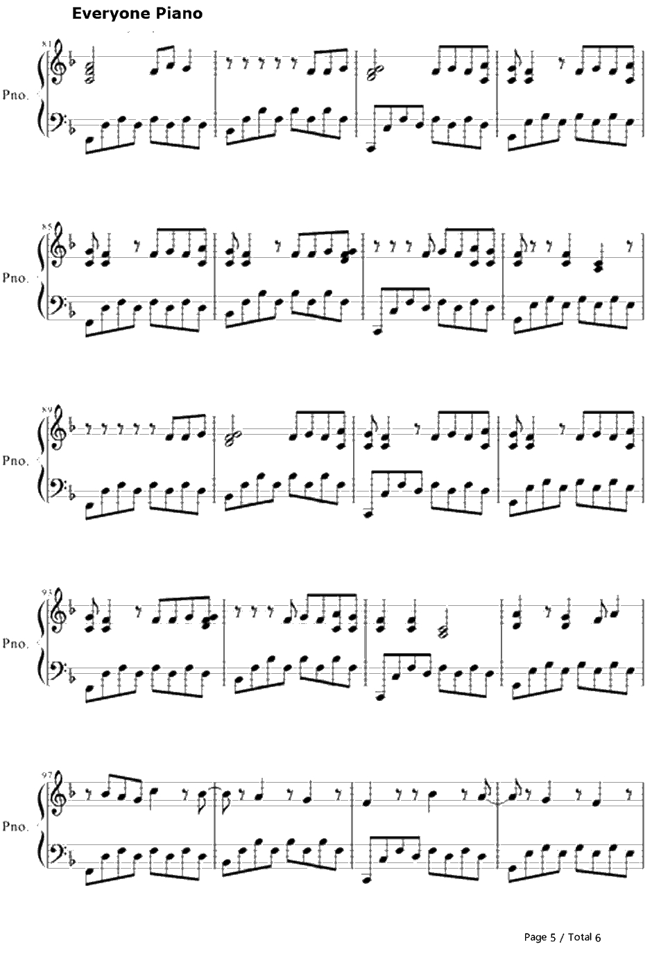 Wide Awake钢琴谱-KatyPerry5