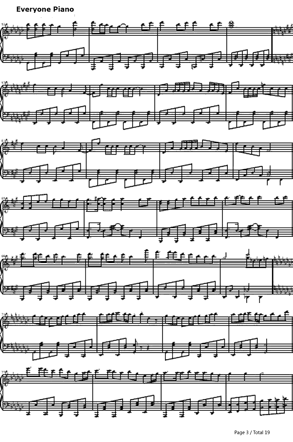 七色のニコニコ动画钢琴谱-しも（Shimo）3