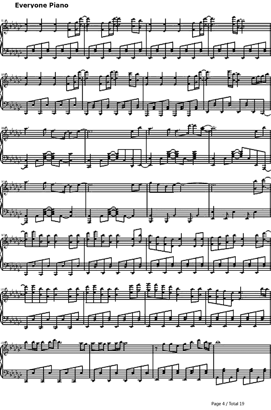 七色のニコニコ动画钢琴谱-しも（Shimo）4