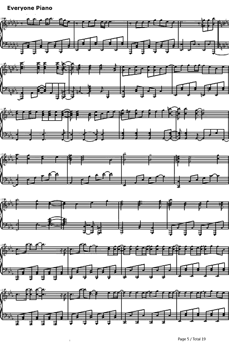 七色のニコニコ动画钢琴谱-しも（Shimo）5