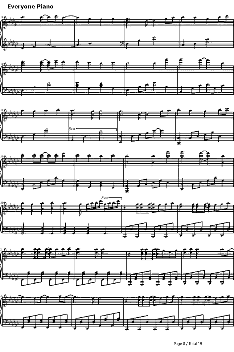 七色のニコニコ动画钢琴谱-しも（Shimo）8