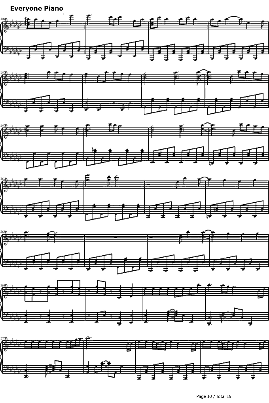 七色のニコニコ动画钢琴谱-しも（Shimo）10