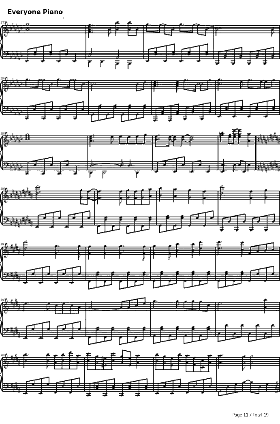 七色のニコニコ动画钢琴谱-しも（Shimo）11