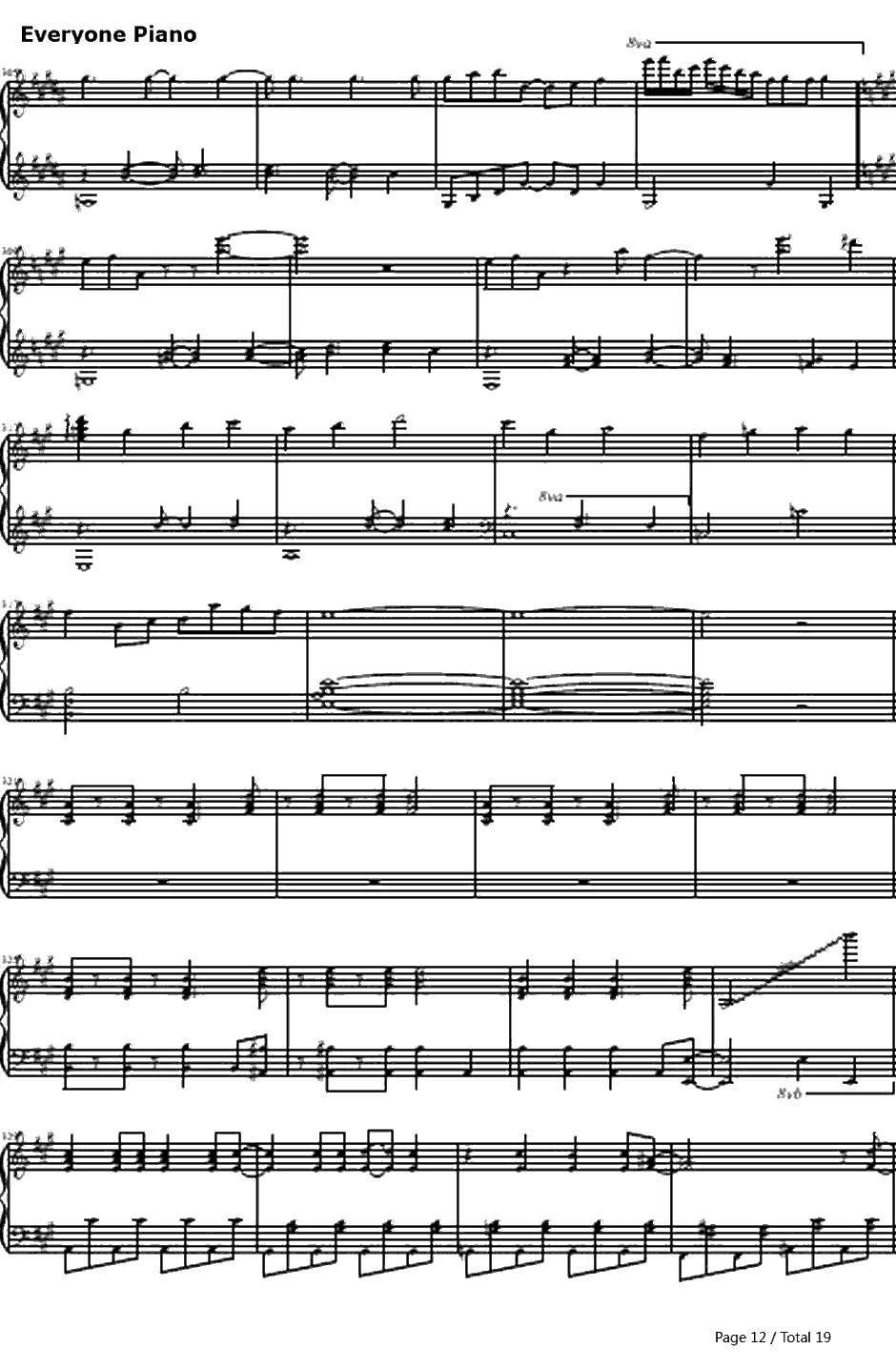 七色のニコニコ动画钢琴谱-しも（Shimo）12