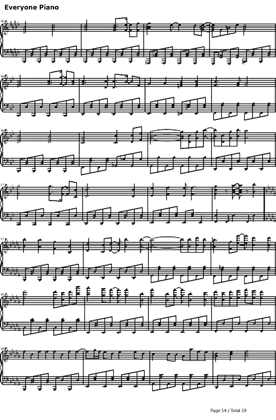 七色のニコニコ动画钢琴谱-しも（Shimo）14