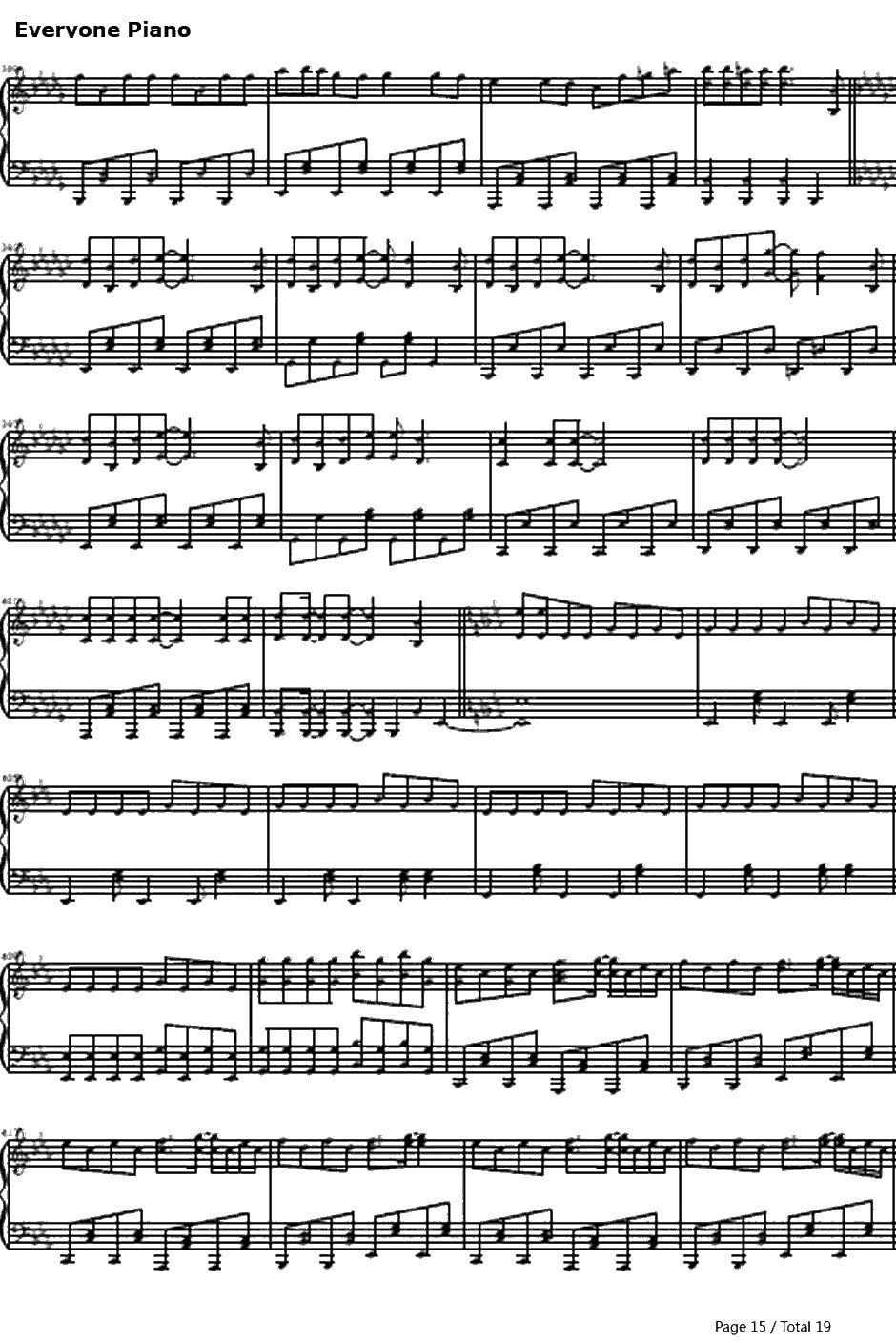 七色のニコニコ动画钢琴谱-しも（Shimo）15