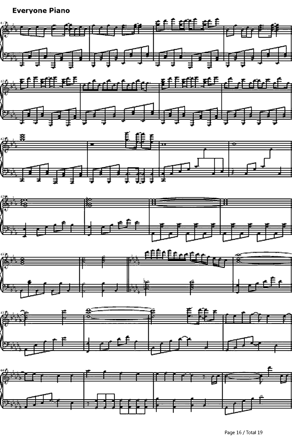 七色のニコニコ动画钢琴谱-しも（Shimo）16