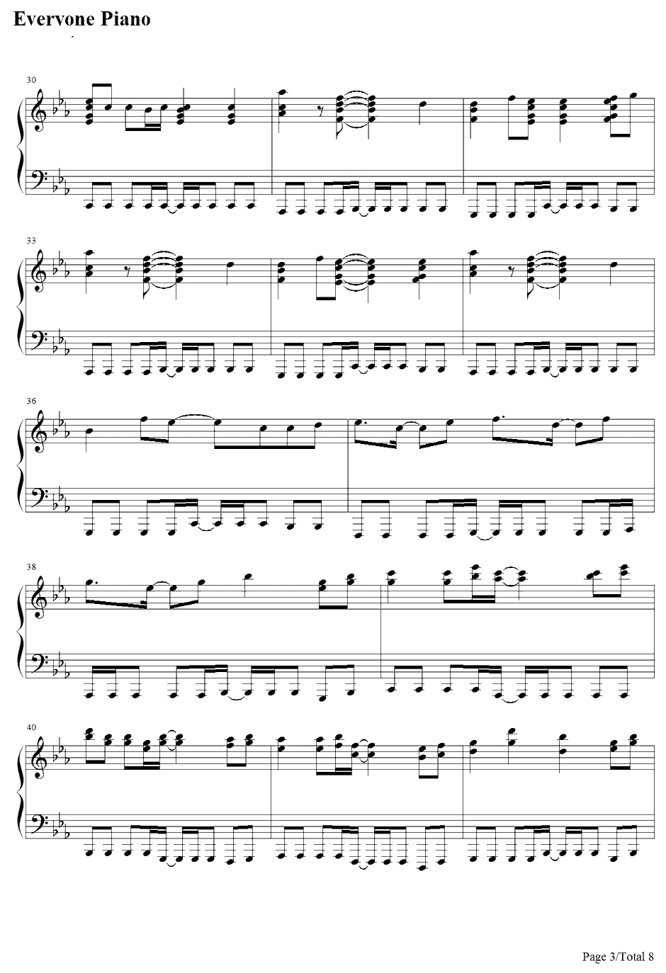 Rage your dream钢琴谱-M.O.V.E-头文字D主题曲3