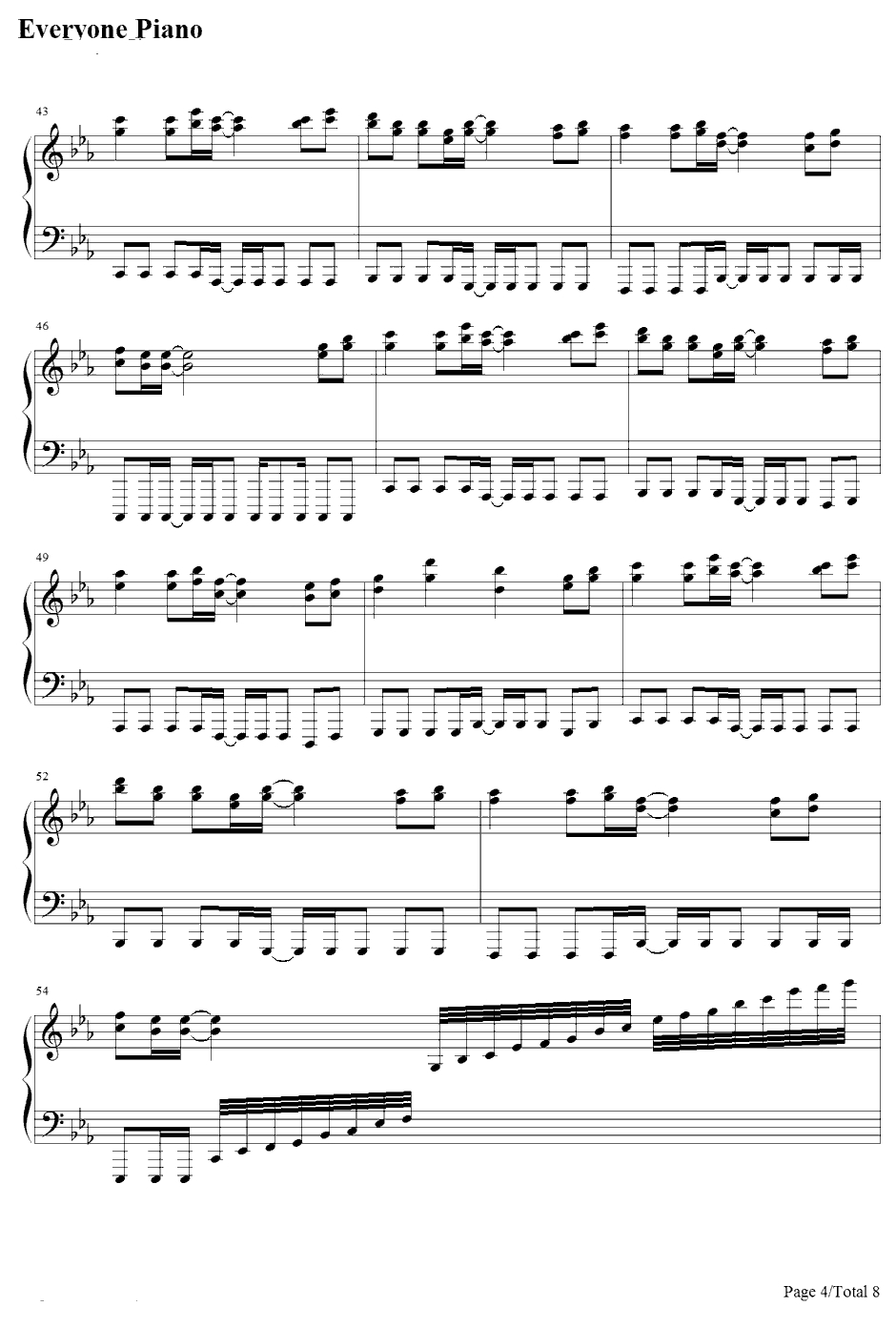 Rage your dream钢琴谱-M.O.V.E-头文字D主题曲4