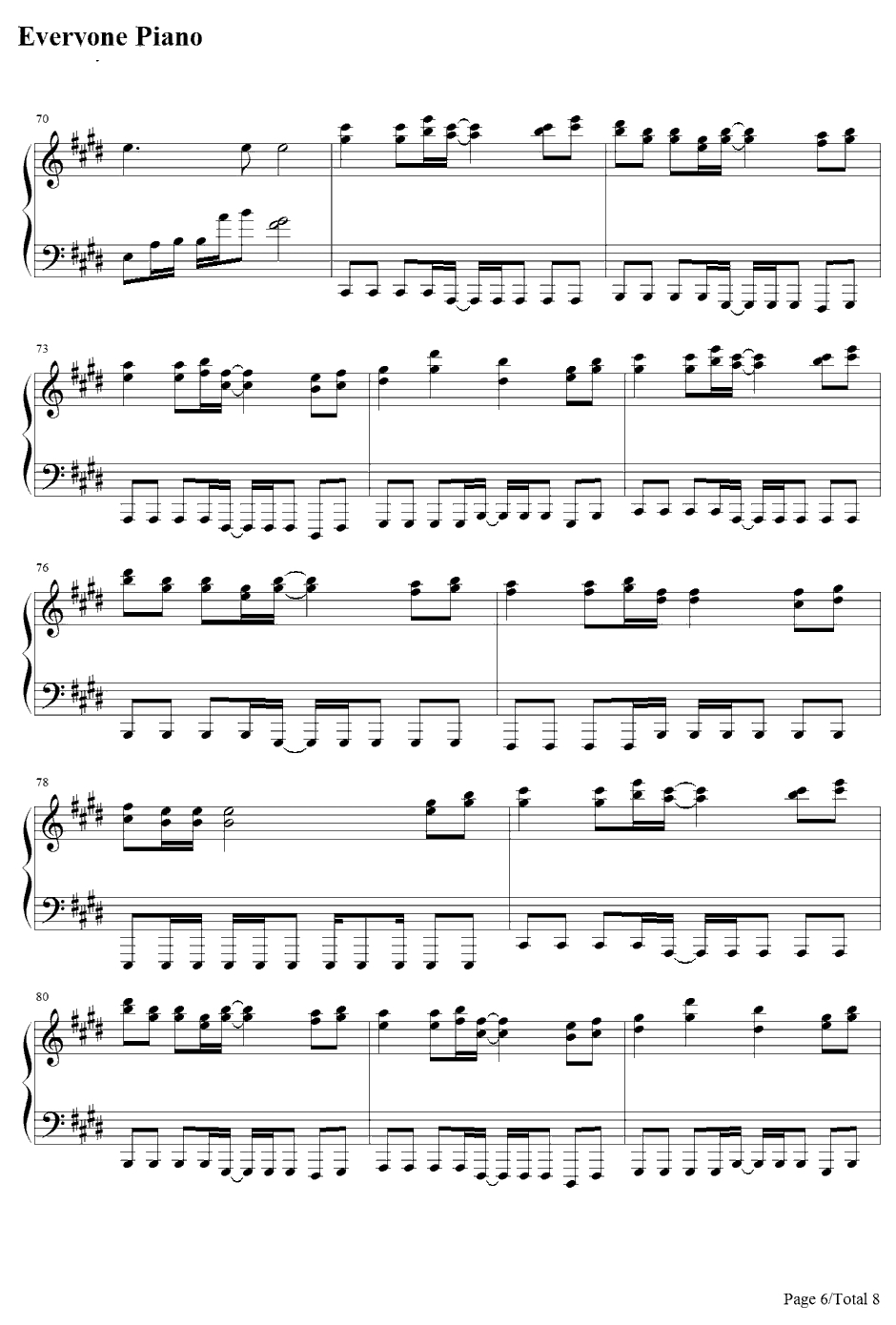 Rage your dream钢琴谱-M.O.V.E-头文字D主题曲6