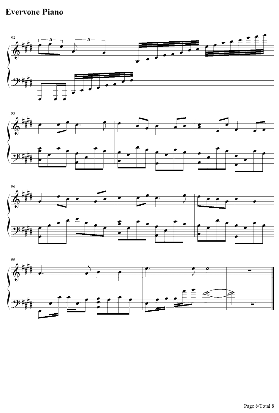 Rage your dream钢琴谱-M.O.V.E-头文字D主题曲8