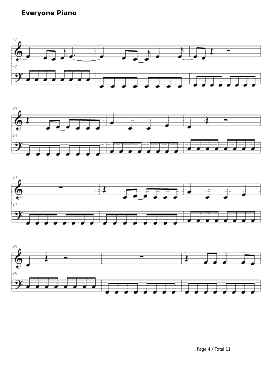 Use Some body钢琴谱-KingsofLeon4