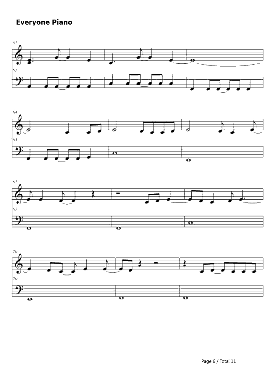 Use Some body钢琴谱-KingsofLeon6