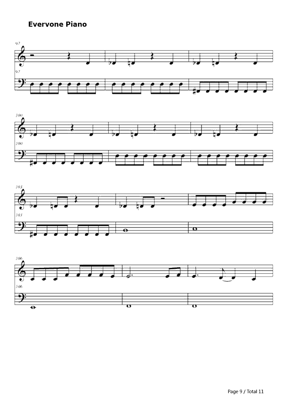 Use Some body钢琴谱-KingsofLeon9