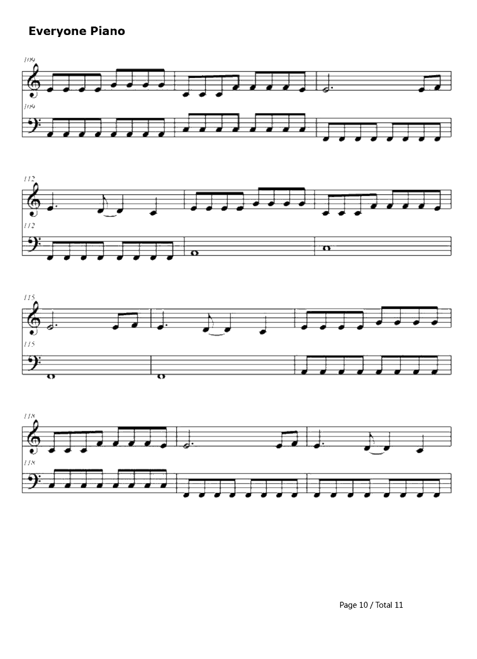 Use Some body钢琴谱-KingsofLeon10