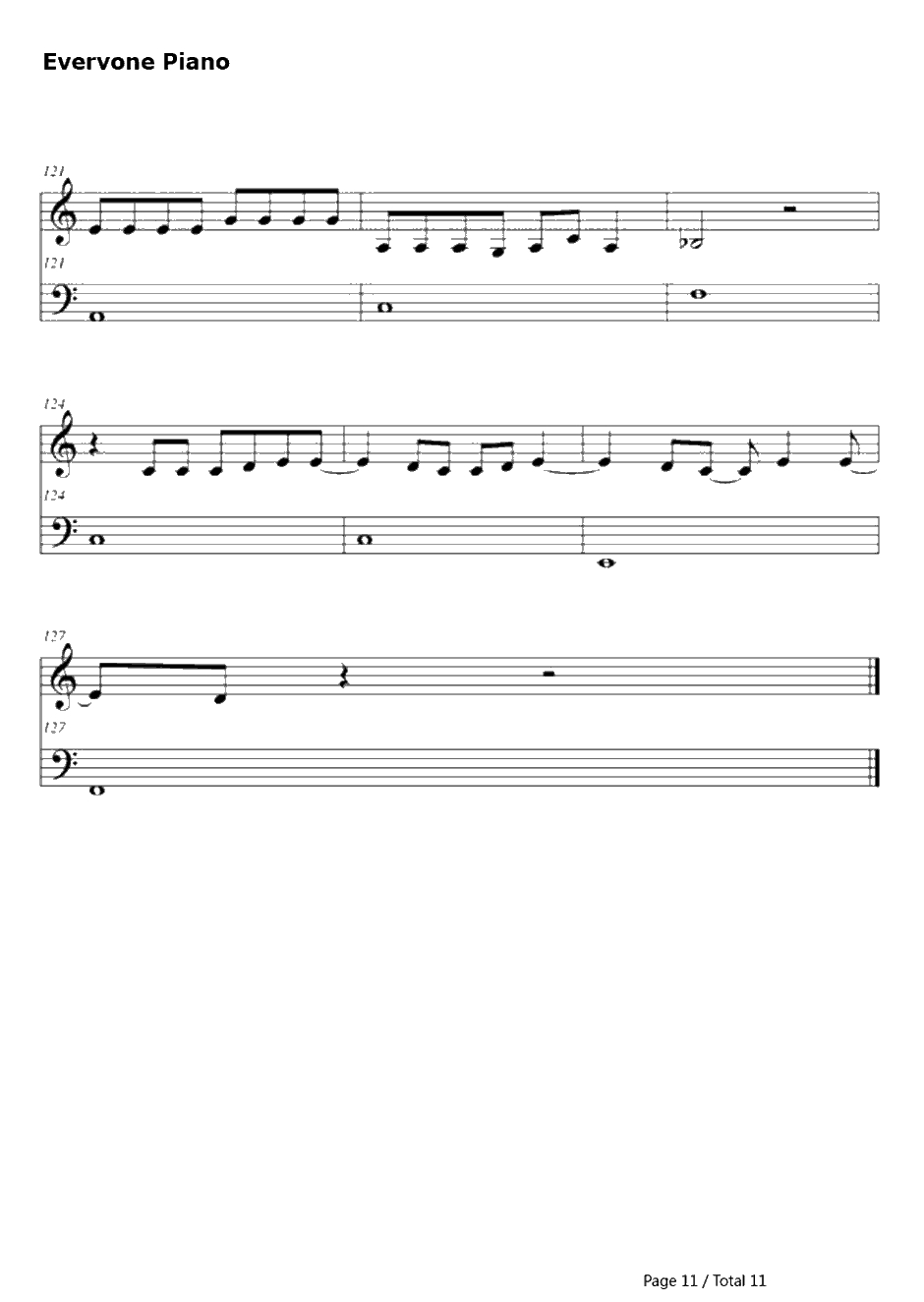 Use Some body钢琴谱-KingsofLeon11