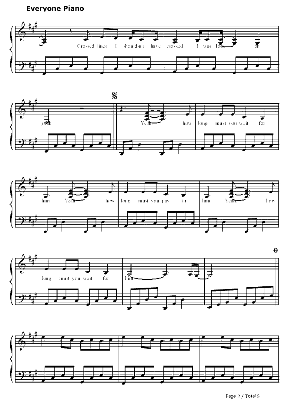 In My Place钢琴谱-Coldplay2