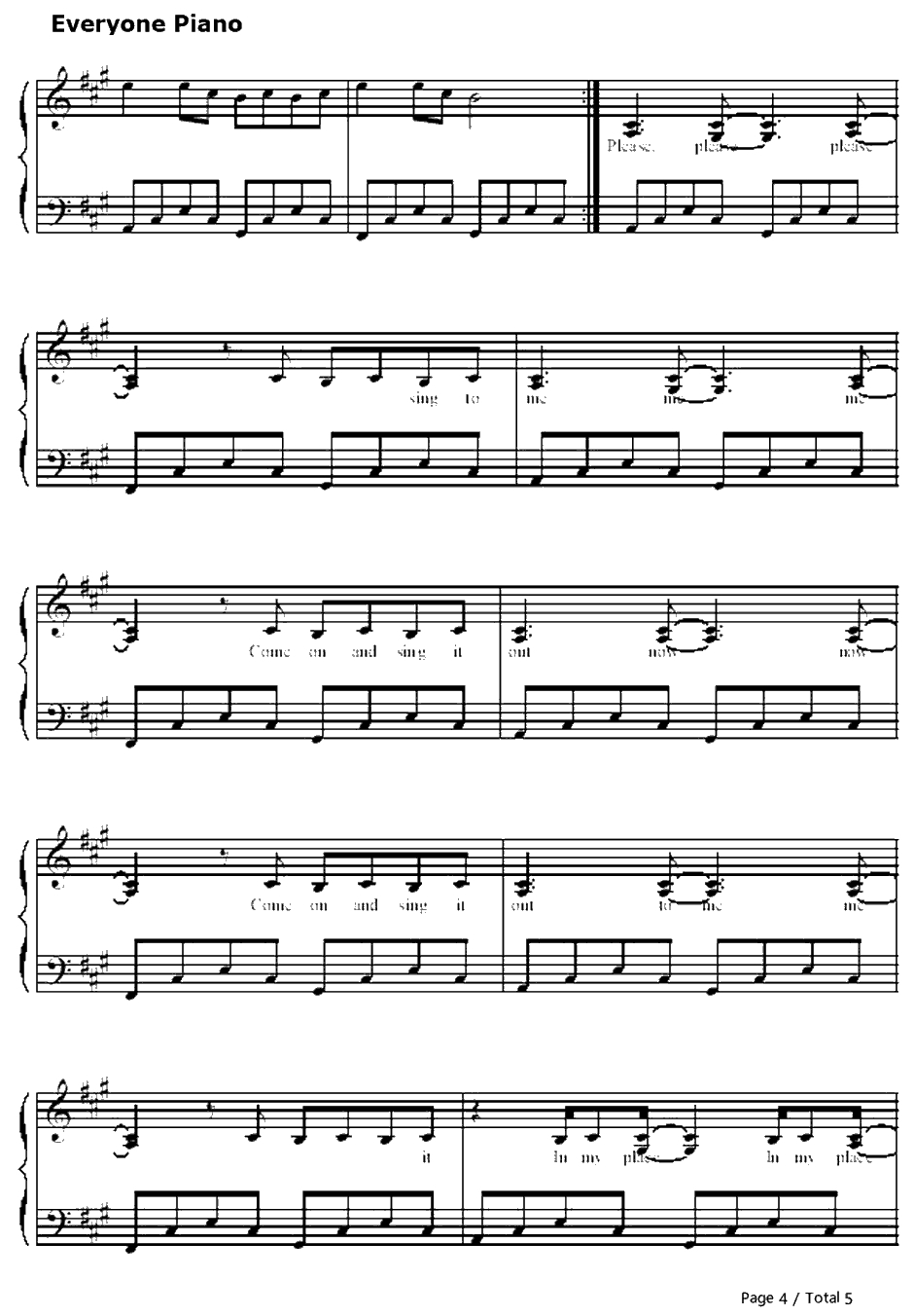 In My Place钢琴谱-Coldplay4